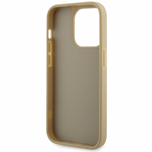 Guess GUHCP14LHDGTPD iPhone 14 Pro 6.1" zelts zelts Kietais vāciņš Rhinestone Triangle