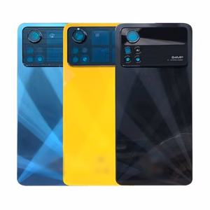 Aizmugurējais vāciņš Saderīgs ar Xiaomi Poco X4 Pro 5G / Laser Melns / (ar camera lens) / HQ