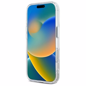 Karl Lagerfeld IML Metal Karl&Choupette Head magnētiskais viedtālruņa apvalks iPhone 16 Pro - balts