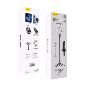 Blavec pašbilžu statīvs Aluminium Fusion P-07 Magsafe trijkājis + tālvadības pults + 2 lampas 1,4 metri (SSFP07-MTR2LB14) melns