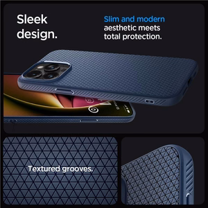 SPIGEN case LIQUID AIR for IPHONE 15 Pro Max navy blue