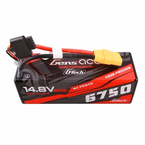 Аккумулятор Gens ace G-Tech 6750 мА·ч, 14,8 В, 60C, 4S1P, 14#, XT90