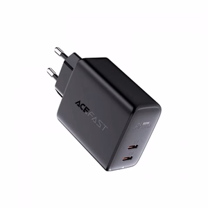 Acefast зарядное устройство 2x USB Type C 40W, PPS, PD, QC 3.0, AFC, FCP чёрное (A9 black)