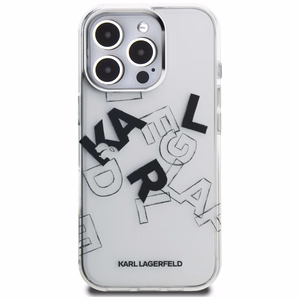 Karl Lagerfeld IML skicētais grafiskais viedtālruņa apvalks iPhone 16 Pro Max - caurspīdīgs