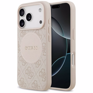 Guess 4G Circle Classic Logo Magnētiskais viedtālruņa apvalks iPhone 17 Pro - rozā