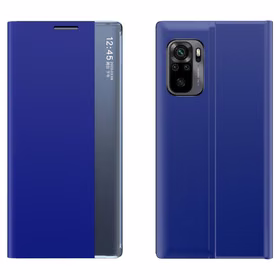 Viedtālruņa apvalks grāmatas tipa ar gudru logu Xiaomi Redmi K40 Pro+ / K40 Pro / K40 / Poco F3 - zils