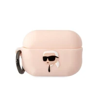 Karl Lagerfeld KLAP2RUNIKP AirPods Pro 2 apvalks rozā/rozā Silikona Karl Head 3D