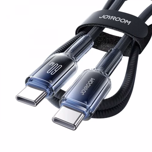 USB kabelis Joyroom S-A42 melns Type-C / Type-C 120cm (līdz 60W)