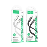 Plakanais kabelis USB C uz Lightning Hoco PD 30W 1 m X125 balts
