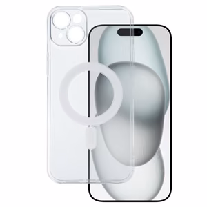 Tel Protect MagSilicone Case for iPhone 15 Plus Transparent