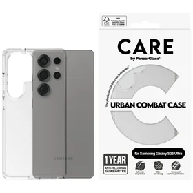 CARE by PanzerGlass Flagship Urban Combat viedtālruņa apvalks Samsung Galaxy S25 Ultra - caurspīdīgs