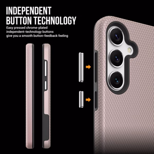 Perfectionists Trīsstūra korpuss Samsung S926 S24 Plus/S936 S25 Plus rozā zelts