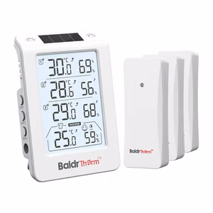 BALDRTHERM B0598 3 kanālu termohigrometrs ar automātisku fona apgaismojumu