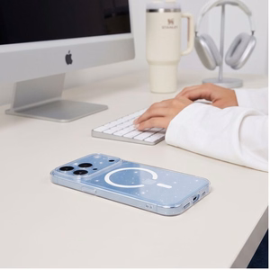 Tech-Protect FlexAir MagSafe maciņš, paredzēts iPhone 17 Pro / 18 Pro, caurspīdīgs ar mirdzumiem