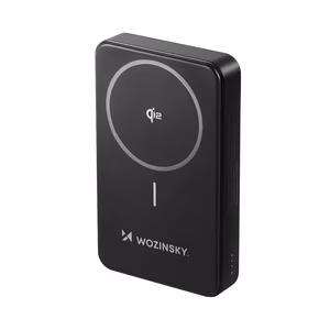 Внешний аккумулятор Wozinsky WLWP-10KA0Y3S 22.5W PD Qi2 10000 mAh, с подставкой, 1x USB-A, 1x USB-C - чёрный