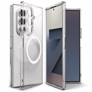 Ringke Fusion magnētiskais MagSafe viedtālruņa apvalks Samsung Galaxy Z Fold 7 - caurspīdīgs