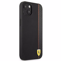 Ferrari FESAXHCP13SBK iPhone 13 mini 5.4" melns/melns cietais apvalks On Track Carbon Stripe