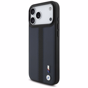 BMW M Perforated Stripe Logo MagSafe Case for iPhone 17 Pro Max - Navy Blue