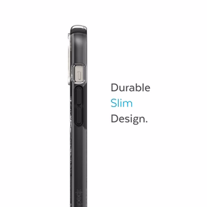 Speck Presidio Perfect-Clear with Impact Geometry + MagSafe vāciņš ierīcei iPhone 15 Plus / 14 Plus, ar Microban pretmikrobu aizsardzību, “Clear / Black” krāsu kombinācija