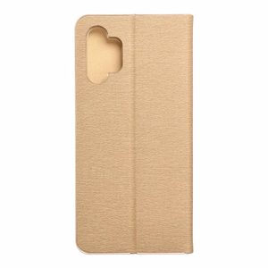 Viedtālruņa apvalks LUNA Book - zeltains, paredzēts SAMSUNG A13 4G