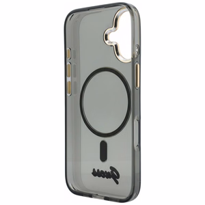 Guess IML Script Metal MagSafe Maciņš for iPhone 17 - melns