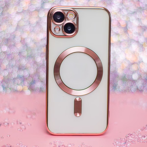 Color Chrome Mag case for Samsung Galaxy S25 rose gold