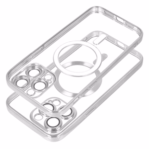 Maciņš Samsung A27 Electro Mag Cover saderīgs ar MagSafe sudrabs