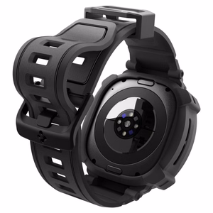 Spigen Rugged Armor Pro maciņa un siksniņas komplekts Samsung Galaxy Watch Ultra 2 (2026) 47 mm – matēti melns