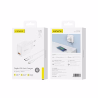 FONENG tīkla lādētājs EU54 18W 1xUSB QC3.0 + kabelis Lightning balts