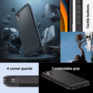 Spigen Tough Armor Viedtālruņa apvalks Samsung Galaxy Xcover 7 Pro - melns