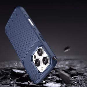 Thunder silikona viedtālruņa apvalks iPhone 16 Pro Max - zils