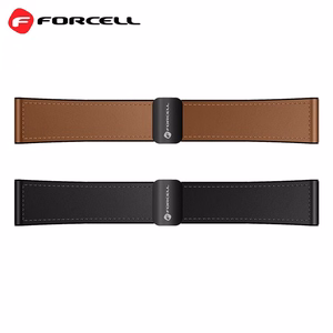 FORCELL F-DESIGN FS20 magnētiskā ekoloģiskās ādas siksniņa SAMSUNG pulkstenim 22 mm brūna