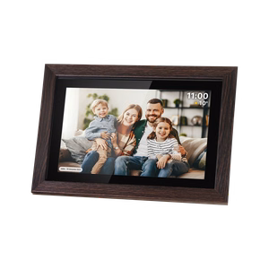 Kruger&Matz FRAMEO Wi-Fi 10,1 collas digitālais foto rāmis ar koka ietvaru