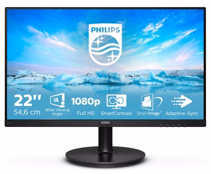 Philips V Line 221V8A/00 monitors 54,6 cm (21,5") 1920 x 1080 pikseļi Full HD melns
