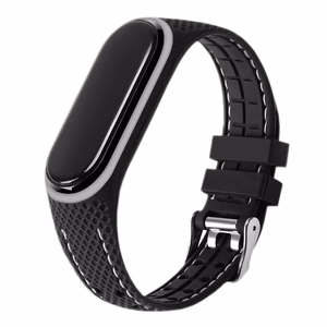 Эластомерный ремешок Lifestyle для Xiaomi Mi Band 5 / 6 чёрный (03)