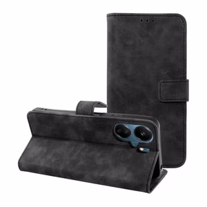 TENDER grāmatas tipa viedtālruņa apvalks XIAOMI Redmi 13C / POCO C65 melns