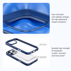 Rock Guard Series viedtālruņa apvalks Iphone 16 Pro Max caurspīdīgs-pelēks