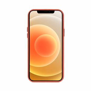 Crong Essential Cover vāciņš ierīcei iPhone 12 / iPhone 12 Pro, no mākslīgās ādas, sarkans