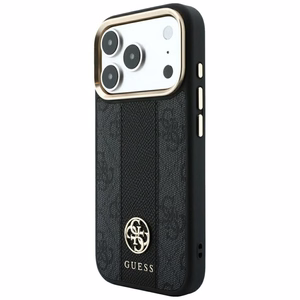 Maciņš IPHONE 18 Pro Max/17 Pro max saderīgs ar MagSafe (Stripe Round and Classic Logos 4G) (krāsa: melna)