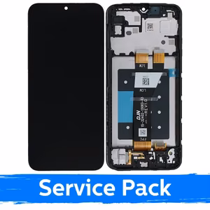 LCD displejs Samsung A146P A14 5G Melns ar rāmi (Service Pack)