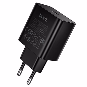 Telefona lādētājs Hoco USB C QC PD 45W N77 melns