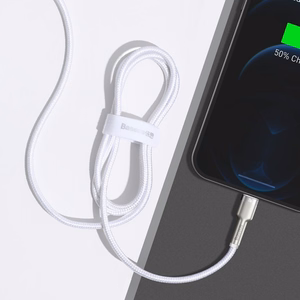 USB-C kabelis Lightning ierīcēm Baseus Cafule, PD, 20W, 1m (balts)