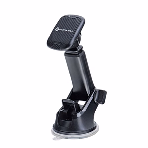 FORCELL F-GRIP Carbon H-CT327 magnētiskais auto turētājs vējstiklam / paneļim melns