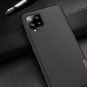Dux Ducis Fino apvalks pārklāts ar neilona materiālu Samsung Galaxy A42 5G melns