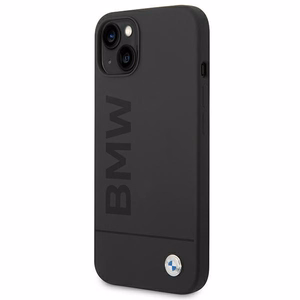 Viedtālruņa apvalks BMW BMHMP14MSLBLBK iPhone 14 Plus 6.7 "melns / melna cietais apvalks Silikona Paraksta Logotips Magnētiskais