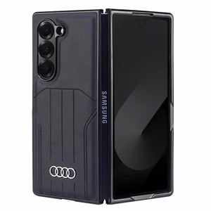 Audi sintētiskās ādas magnētiskais vāciņš Samsung Galaxy Z Fold 6 - melns