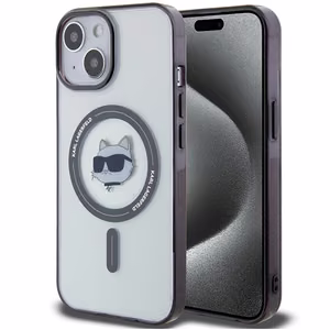 Karl Lagerfeld KLHMP15MHCHNOTK iPhone 15 Plus 6.7" caurspīdīgs cietais apvalks IML Choupette's Head MagSafe