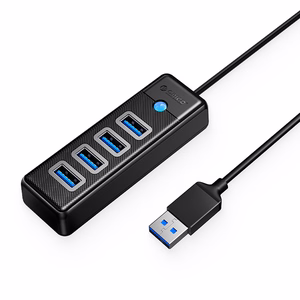 Hub Orico PW4U-U3 USB-A / 4x USB-A 3.0 - melns