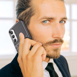 Thunder Case viedtālruņa apvalks Samsung Galaxy A24 4G silikona bruņu apvalks melns