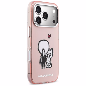 Karl Lagerfeld Karl & Choupette задняя MagSafe чехол для iPhone 17 Pro Max розовый